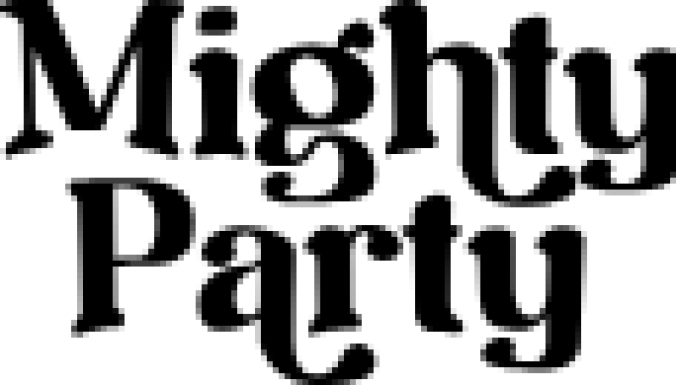 Mighty Party Font Preview