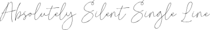 Absolutely Silent Single Line Font Preview