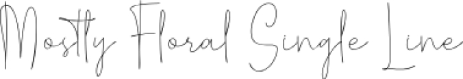Mostly Floral Single Line Font Preview