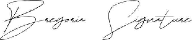 Bregoria Signature Font Preview