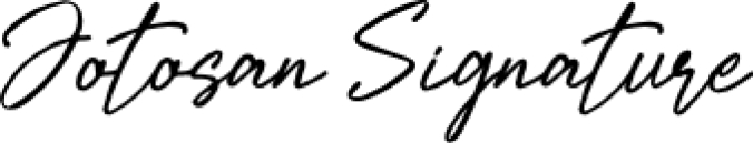 Jotosan Signature Font Preview