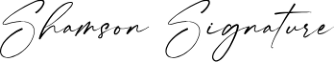 Shamson Signature Font Preview