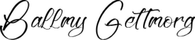 Ballmy Gettmorg Font Preview