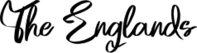 The Englands Font Preview