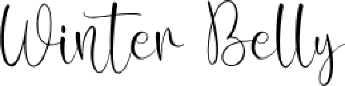 Winter Belly Font Preview
