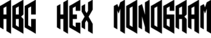 ABC - Hex - Monogram Font Preview