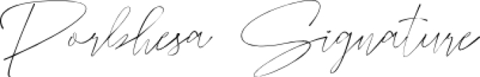 Porbhesa Signature Font Preview