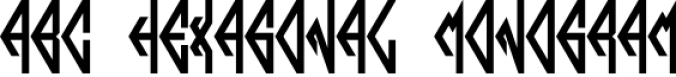 ABC - Hexagonal - Monogram Font Preview