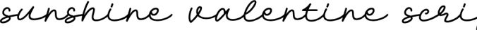 Sunshine Valentine Scrip Font Preview