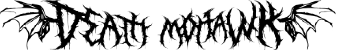 Death Mohawk Font Preview