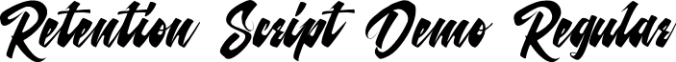 Retention Scrip Font Preview