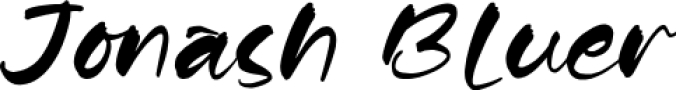 Jonash Bluer Font Preview