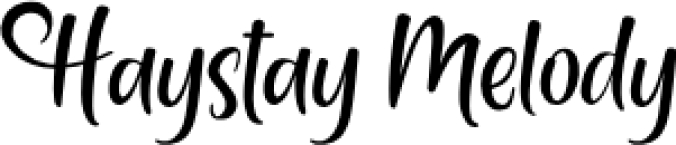 Haystay Melody Font Preview