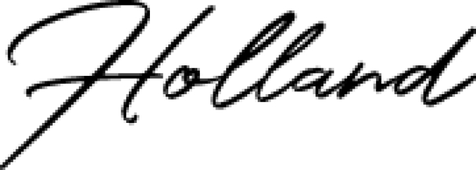 Holland Signature Font Preview
