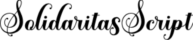 Solidaritas Scrip Font Preview