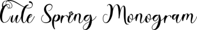 Spring Monogram Font Preview