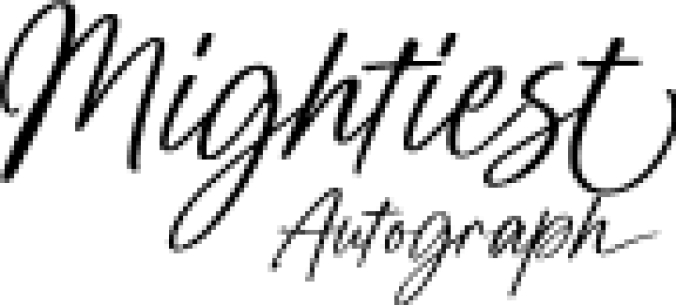 Mightiest Autograph Font Preview