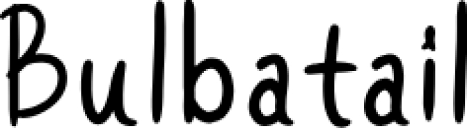 Bulbatail Font Preview