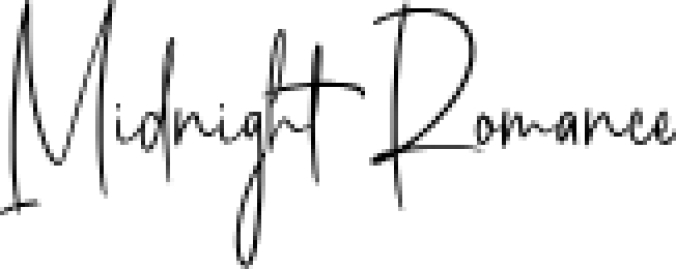 Midnight Romance Font Preview