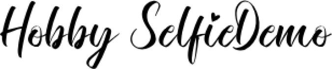 Hobby Selfie Font Preview