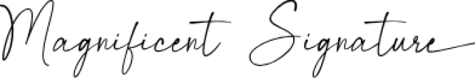 Magnificent Signature Font Preview