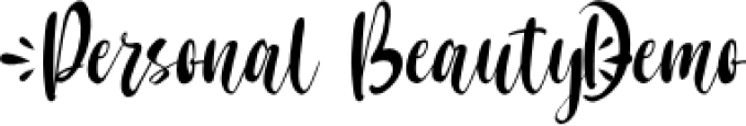Personal Beauty Font Preview