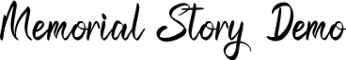 Memorial Story Font Preview