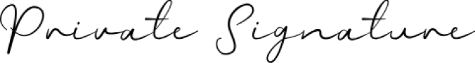 Private Signature Font Preview