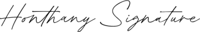Honthany Signature Font Preview