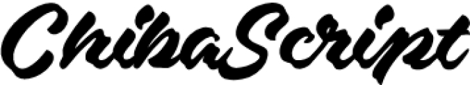 Chiba Scrip Font Preview
