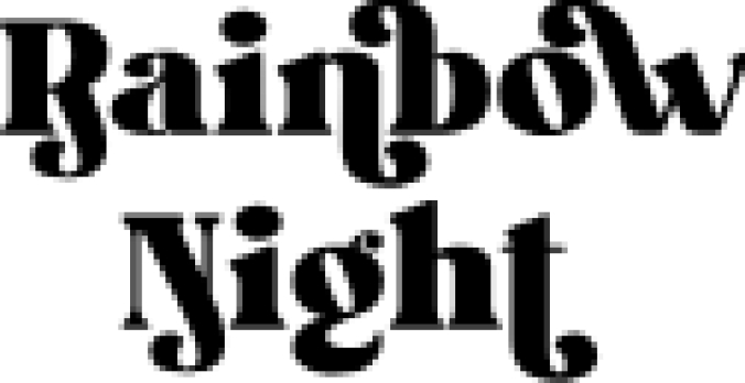 Rainbow Nigh Font Preview