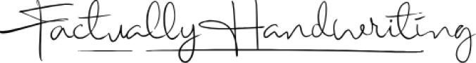 Factually Handwriting Font Preview