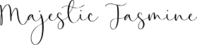 Majestic Jasmine Font Preview