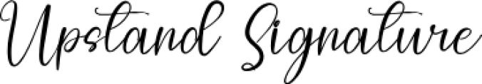 Upstand Signature Font Preview