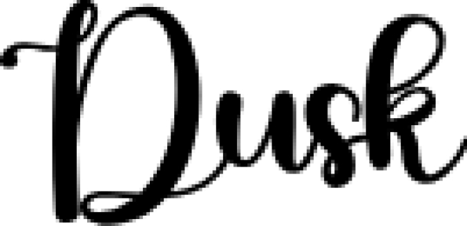Dusk Font Preview