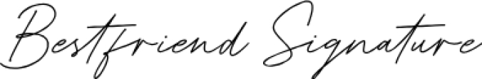 Bestfriend Signature Font Preview