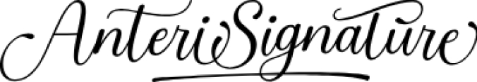 Anteri Signature Font Preview