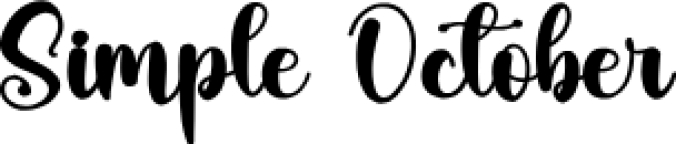 Simple October Font Preview