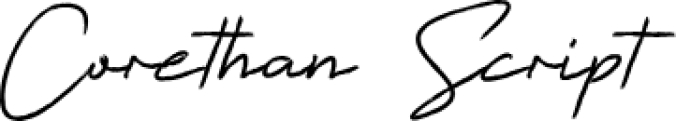 Corethan Scrip Font Preview