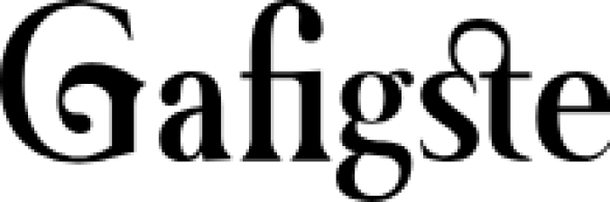 Gafigste Font Preview