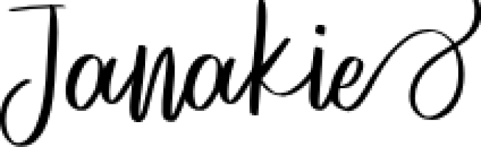 Janakie Font Preview