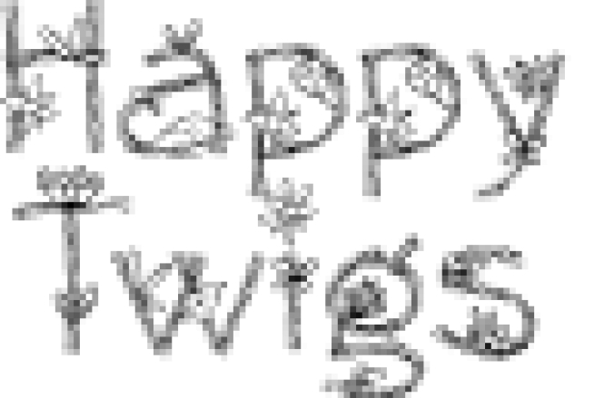 Happy Twigs Font Preview