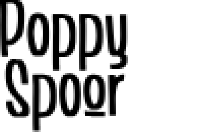 Poppy Spoor Font Preview