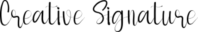 Creative Signature Font Preview