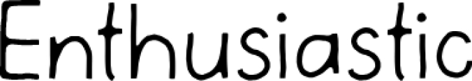 Enthusiastic Font Preview