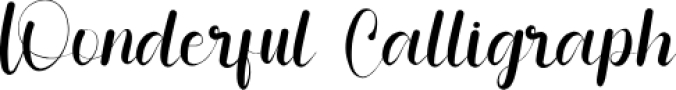 Wonderful Calligraph Font Preview