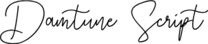 Damtune Scrip Font Preview