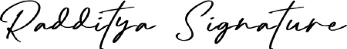 Radditya Signature Font Preview