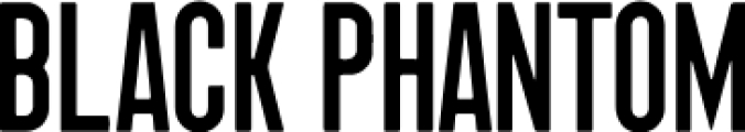 Black Phantom Font Preview