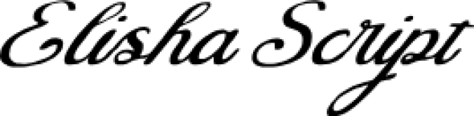 Elisha Scrip Font Preview